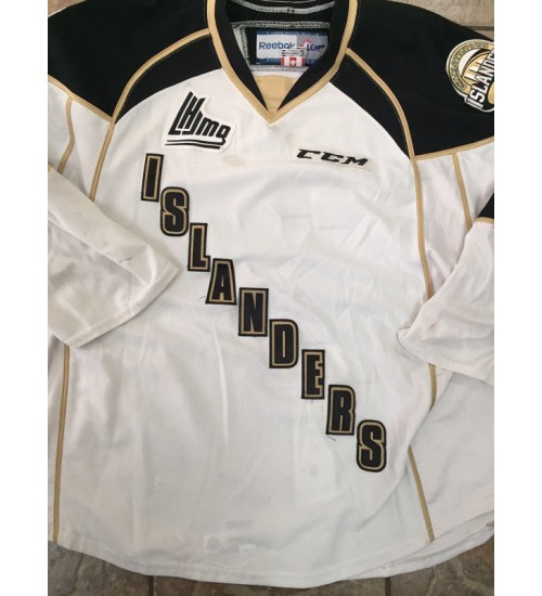 Custom QMJHL Charlottetown Islanders 2013 Pres 2 Luc Deschenes Hockey jersey Home White